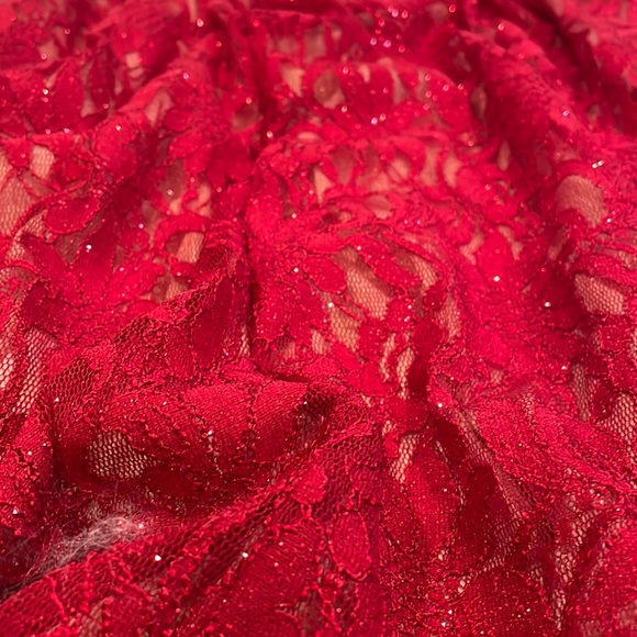 Red lace & glitter gown (5) - Picture 10 of 16